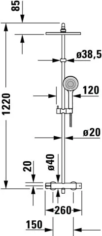 B.1 Shower System mit Brausethermostat