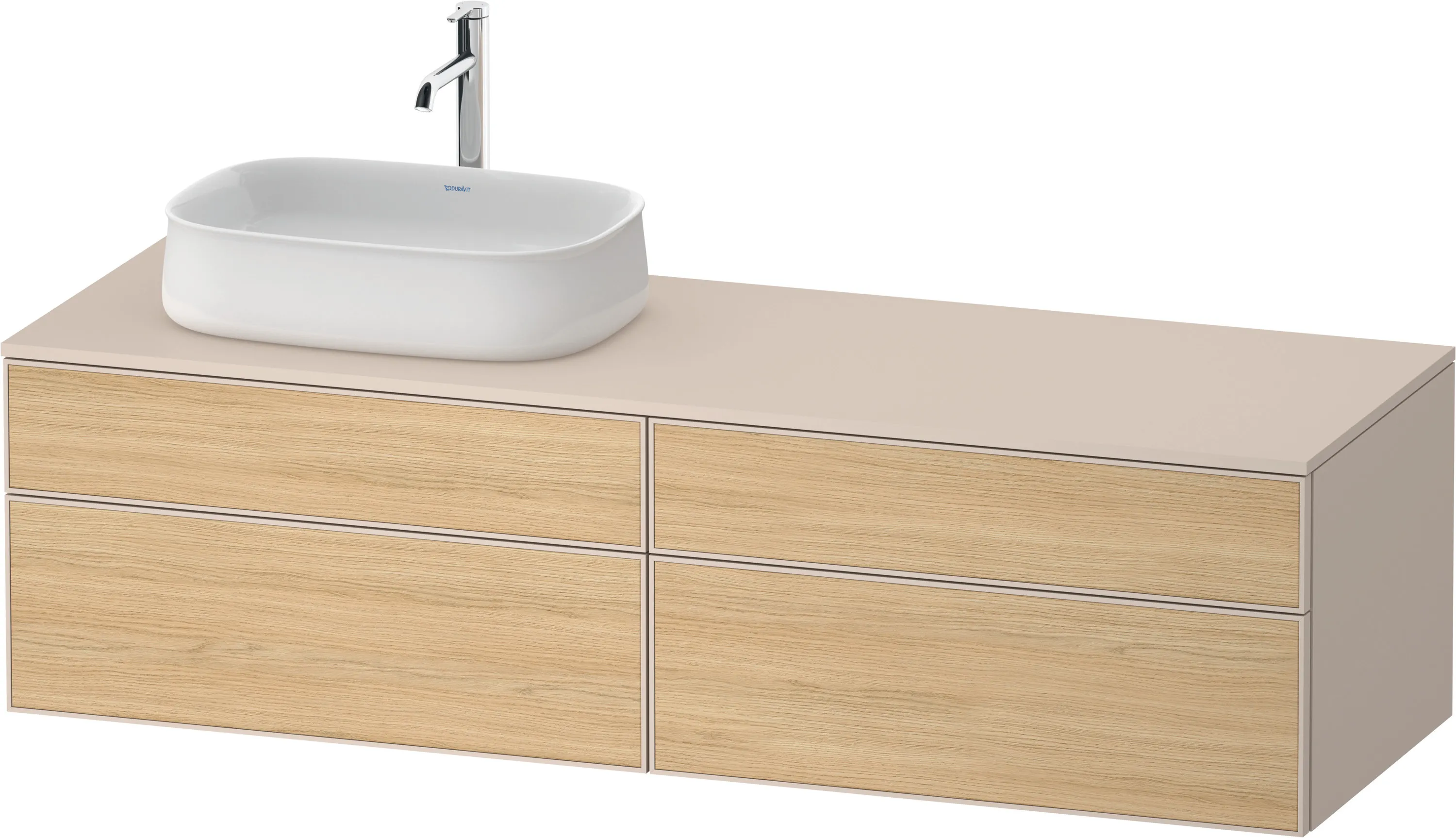 Duravit Waschtischunterschrank wandhängend „Zencha“ 160 × 44,2 × 55 cm