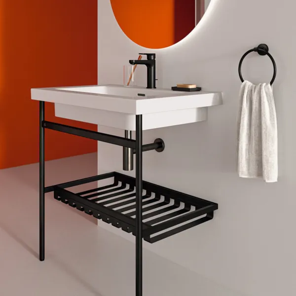 Waschbecken „Extra“ 81 × 51 × 15 cm, Hahnlochposition mittig in Weiß Waschbecken „Extra“ 81 × 51 × 15 cm, Hahnlochposition mittig in Weiß
