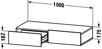 Duravit Schubkastenablage „DuraStyle“ in 100 × 18,2 × 44 cm Duravit Schubkastenablage „DuraStyle“ in 100 × 18,2 × 44 cm