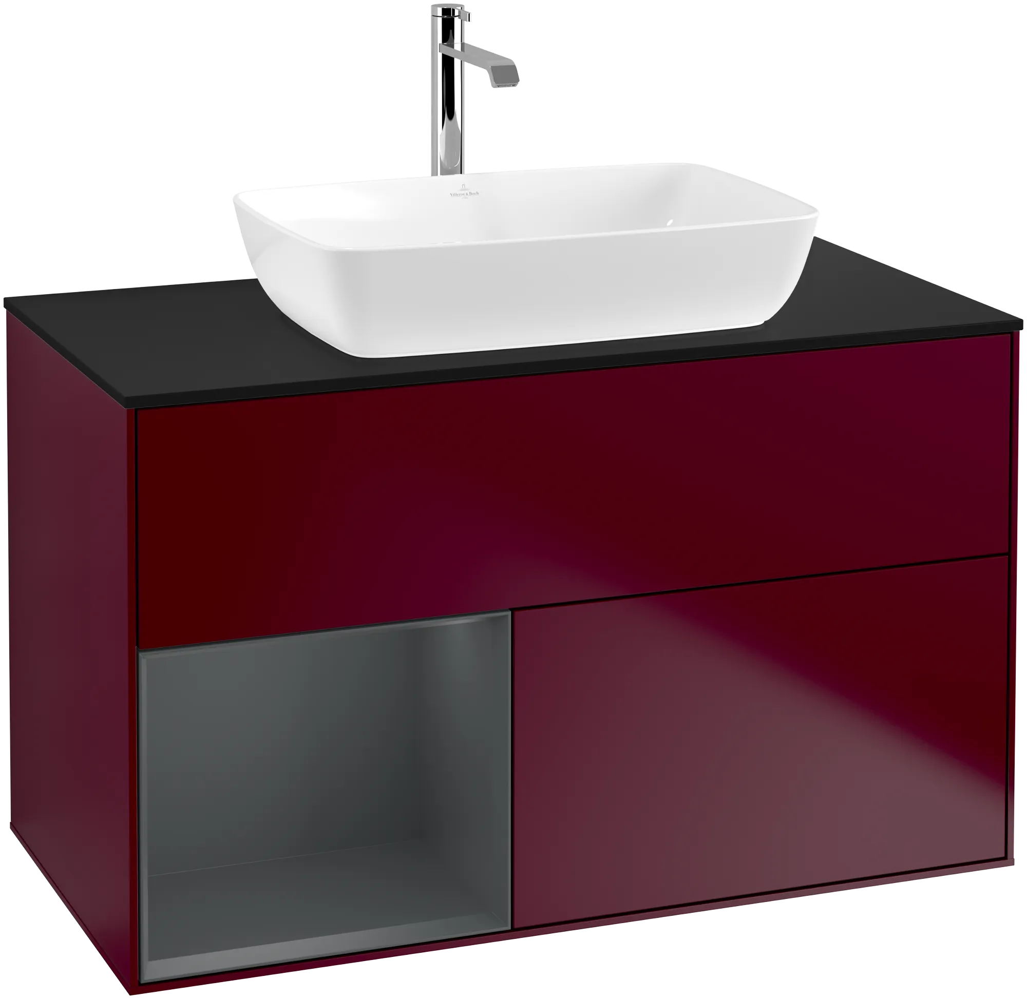 Villeroy & Boch Waschtischunterschrank „Finion“ für Schrankwaschtisch 1000 × 603 × 501 mm Peony Matt Lacquer, für Becken mittig Villeroy & Boch Waschtischunterschrank „Finion“ für Schrankwaschtisch 1000 × 603 × 501 mm Peony Matt Lacquer, für Becken mittig