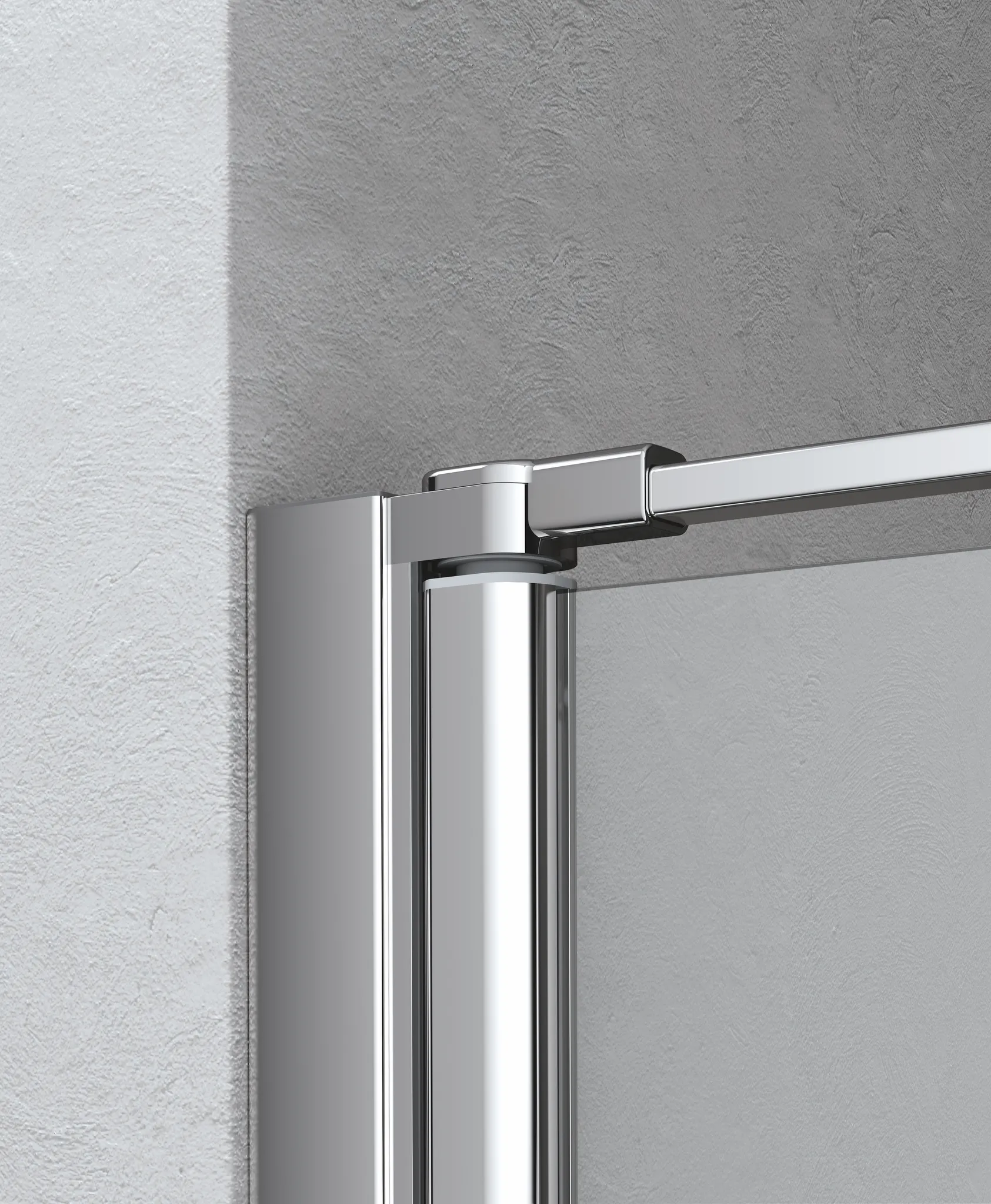 Duschtür Pendeltür für Nische und Ecke „LIGA“ Glas Klar, Profile Silber Hochglanz, Drehtür zweiteilig BV: 660 - 710 mm GAK: 650 - 700 mm WE: 660 - 710 mm H: 1850 mm