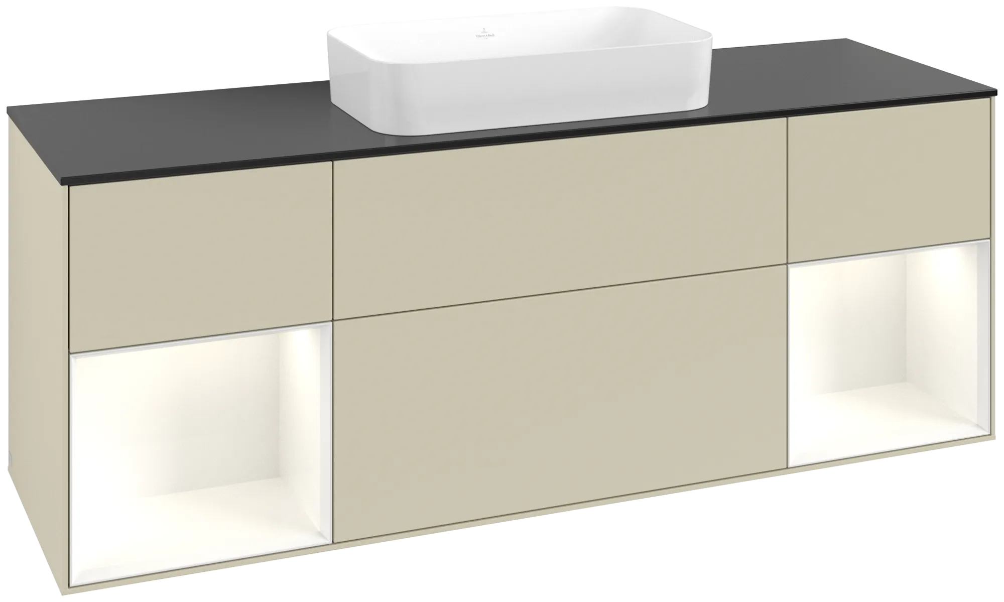 Villeroy & Boch Finion Waschbeckenunterschrank G74, 1600x603x501mm, mit Beleuchtung