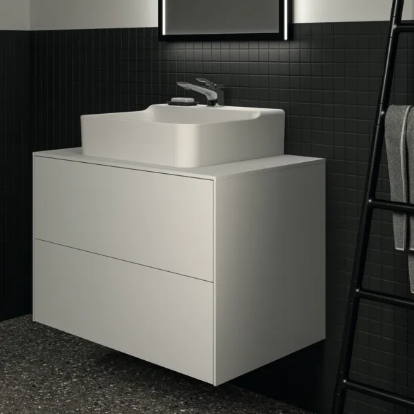 Ideal Standard Waschtischunterschrank „Conca“ 80,2 × 55 × 50,5 cm Weiß matt lackiert Ideal Standard Waschtischunterschrank „Conca“ 80,2 × 55 × 50,5 cm Weiß matt lackiert