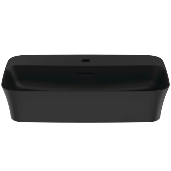 Waschbecken „Ipalyss“ 55 × 38 × 14,5 cm, Hahnlochposition mittig in Schwarz Matt