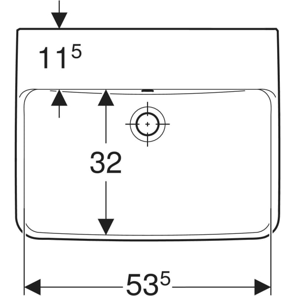 Wandwaschtisch „Renova Plan“, rechteckig 55 × 44 cm in weiß alpin Wandwaschtisch „Renova Plan“, rechteckig 55 × 44 cm in weiß alpin