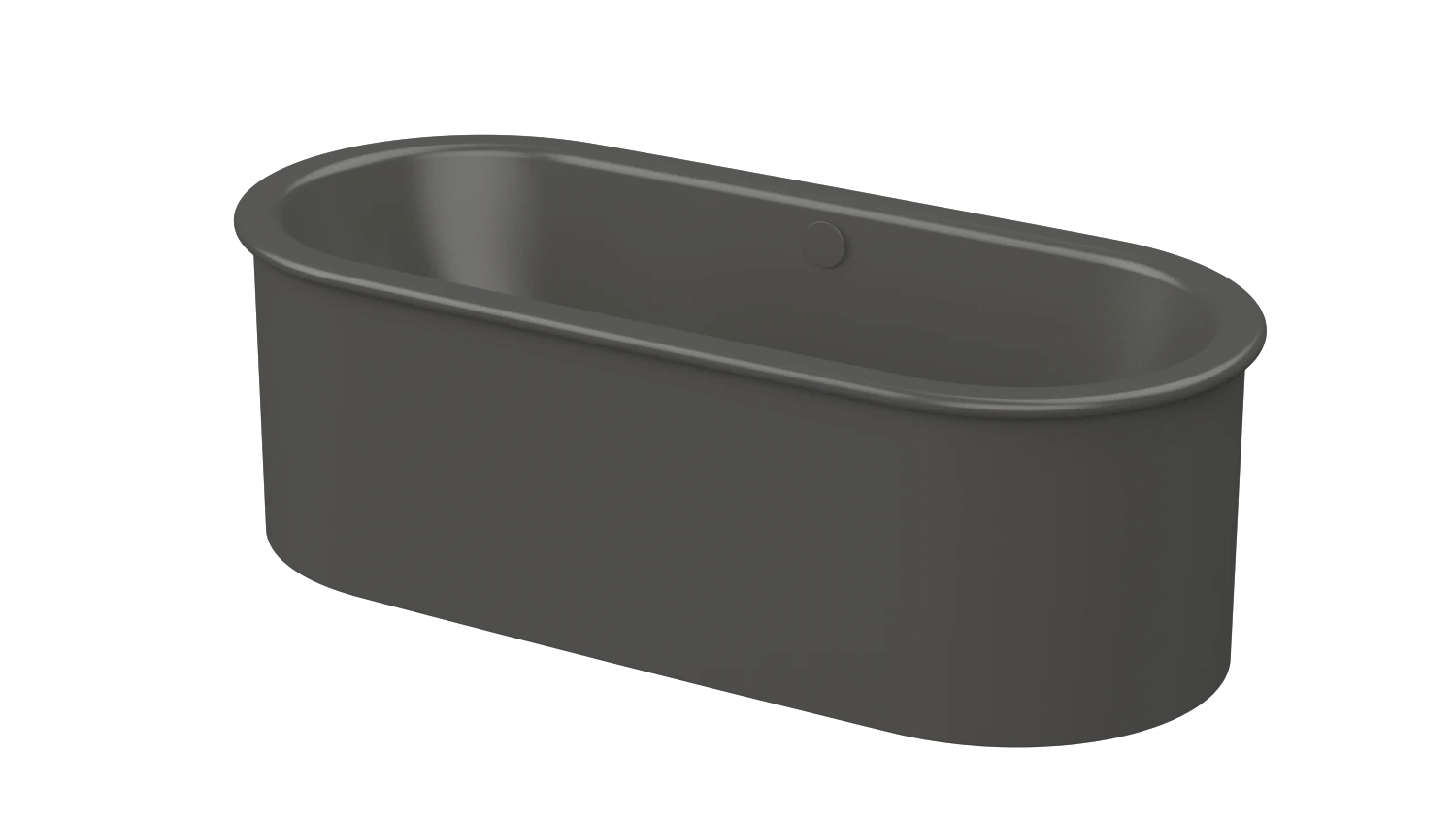 Bette Badewanne „BetteSuno“ freistehend oval 177,5 × 77,5 cm in Anthracite