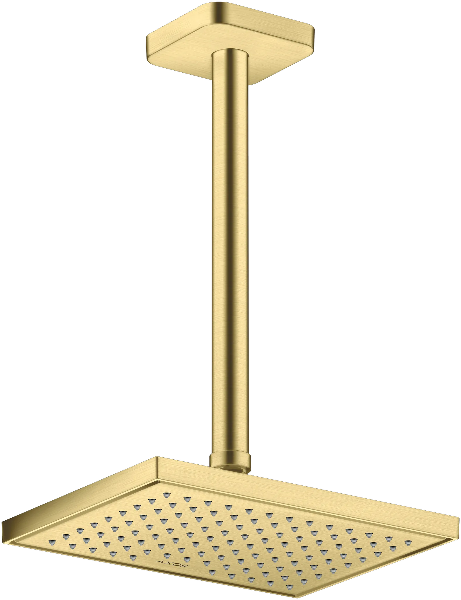 Hansgrohe AXOR ShowerSolutions Deckenanschluss 300 mm softsquare, Brushed Brass Hansgrohe AXOR ShowerSolutions Deckenanschluss 300 mm softsquare, Brushed Brass