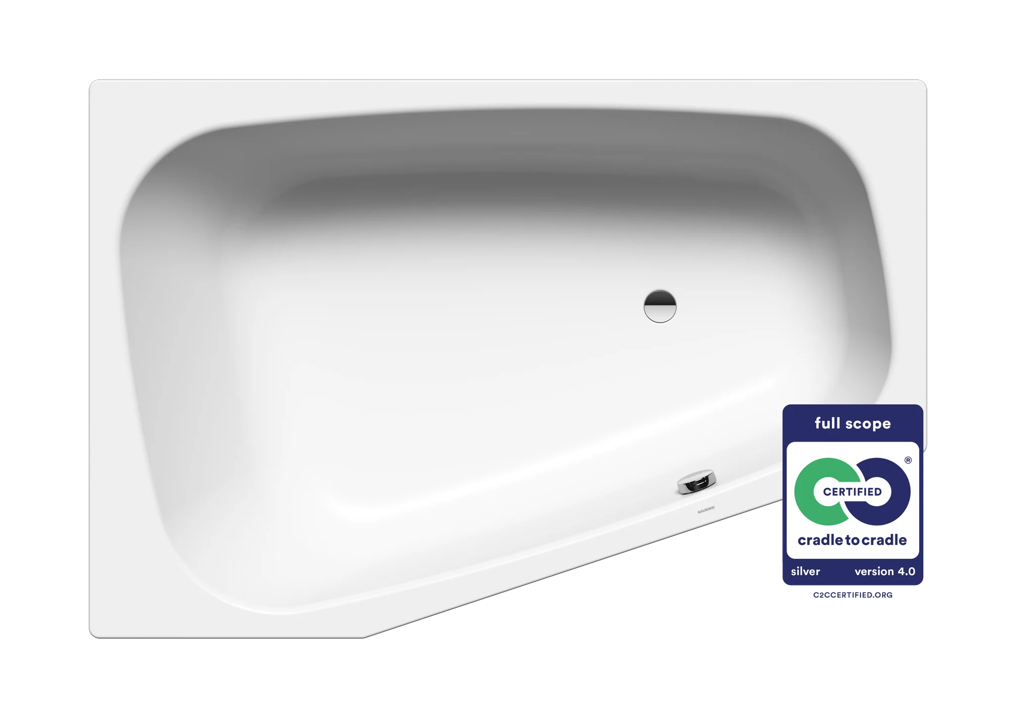 Kaldewei PLAZA DUO RECHTS Badewanne, 1800x1200 mm, alpinweiß, Trapezform, Rechtsausführung
