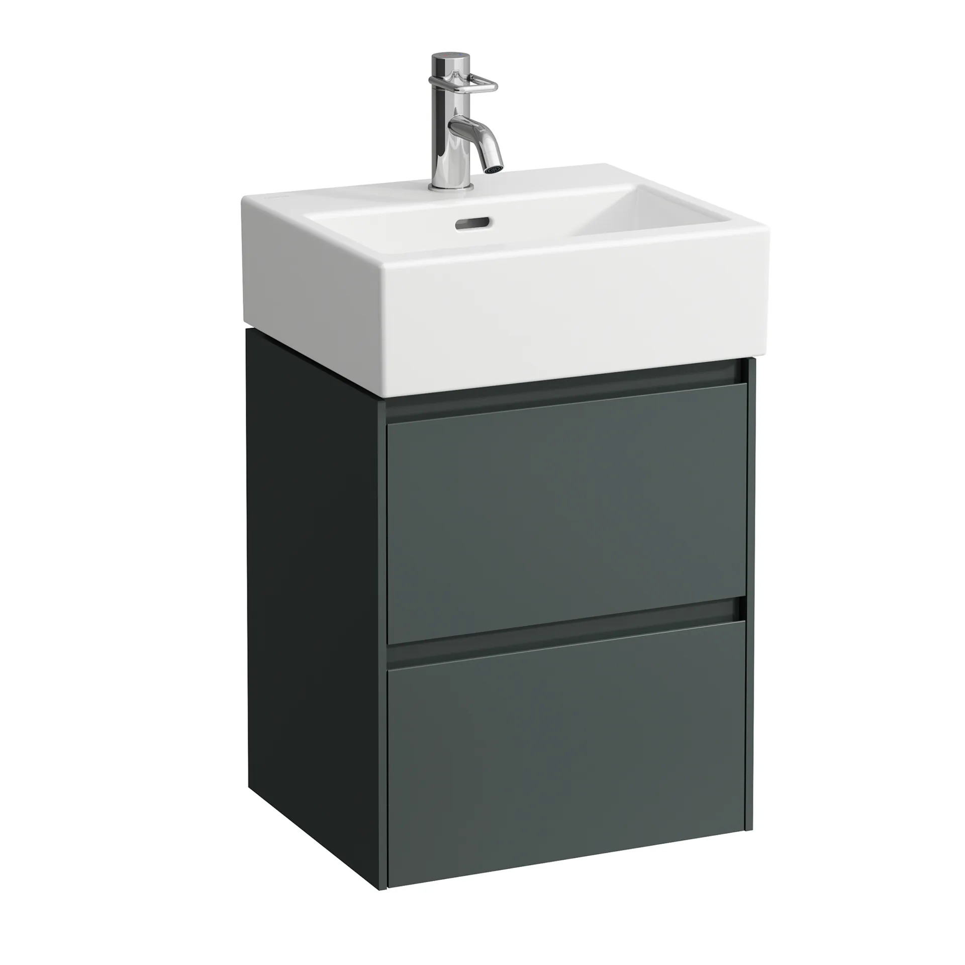 Waschtischunterbau LANI 368x437x515 mit 2 Schubladen integrierter Griffleiste Vollauszug und Soft-Close für Waschtisch LIVING CITY H815432 weiß matt Waschtischunterbau LANI 368x437x515 mit 2 Schubladen integrierter Griffleiste Vollauszug und Soft-Close für Waschtisch LIVING CITY H815432 weiß matt