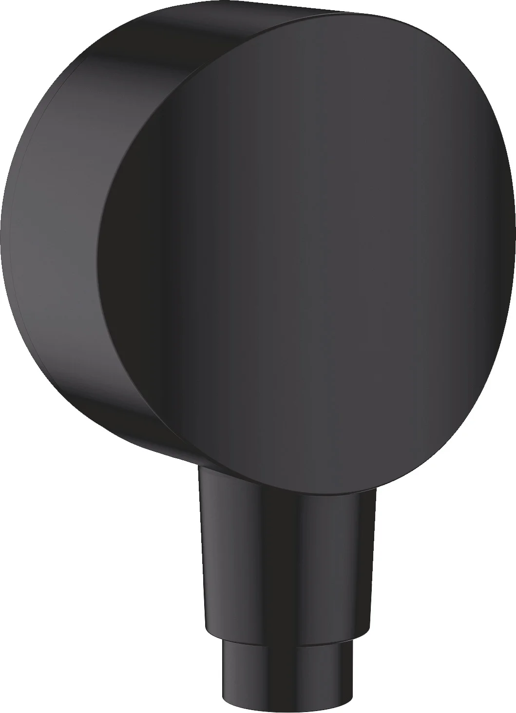 Hansgrohe FixFit Wandanschluss S mit Rückflussverhinderer, mattschwarz, DN15, G 1/2