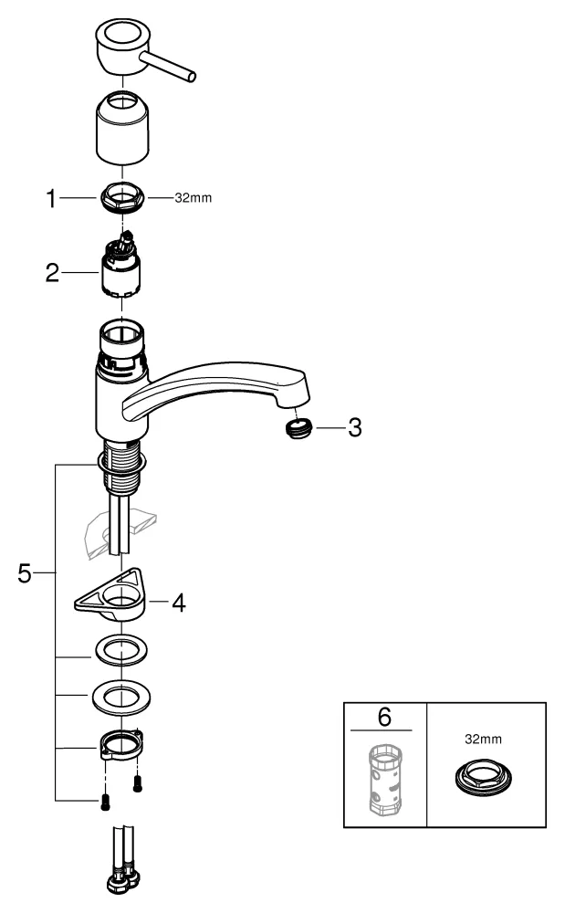Einhand-Spültischbatterie BauClassic 30575, flacher Auslauf, Einlochmontage, schwenkbarer Rohrauslauf, Schwenkbereich 140°, chrom Einhand-Spültischbatterie BauClassic 30575, flacher Auslauf, Einlochmontage, schwenkbarer Rohrauslauf, Schwenkbereich 140°, chrom