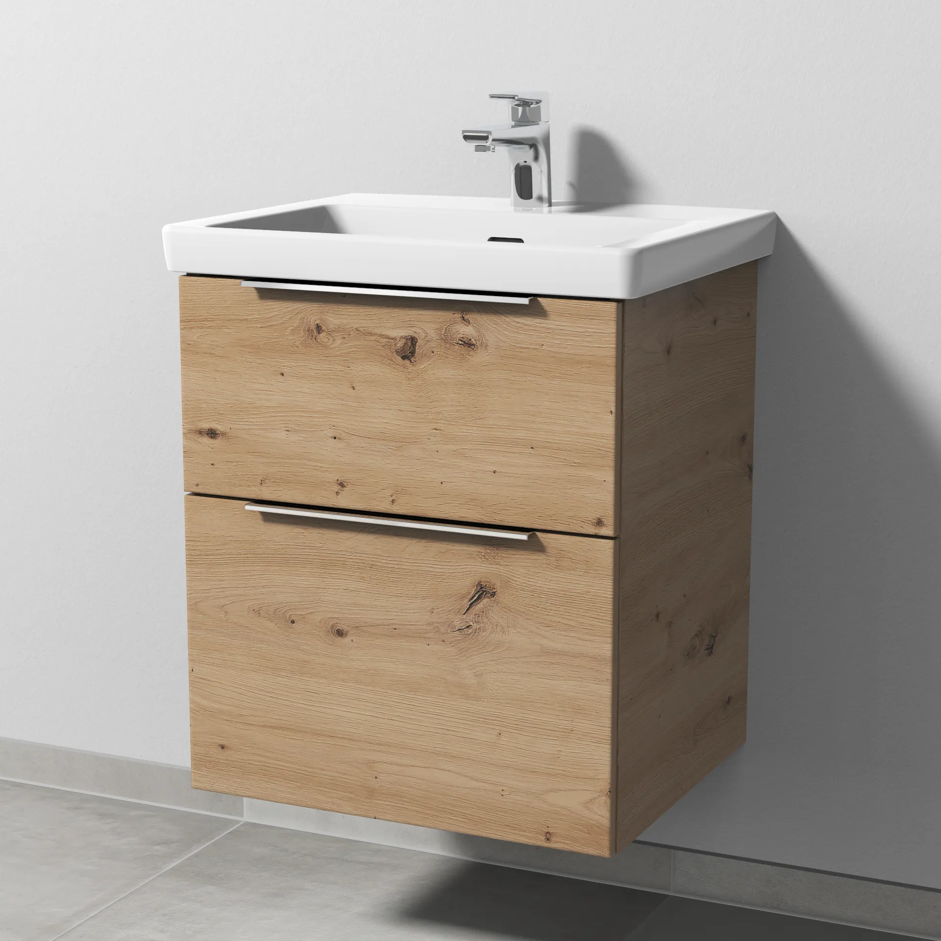 Waschtischunterbau mit Auszügen 3way (UM852) 588x507x432 Anthrazit-Matt