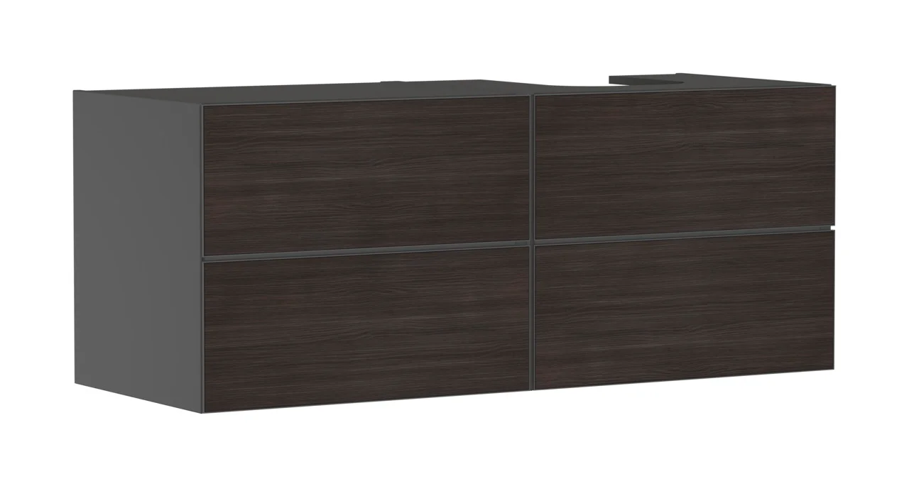 Hansgrohe Xevolos E Waschtischunterschrank Schiefergrau Matt 1370x550 mm mit 4 Schubkästen für Konsole Hansgrohe Xevolos E Waschtischunterschrank Schiefergrau Matt 1370x550 mm mit 4 Schubkästen für Konsole