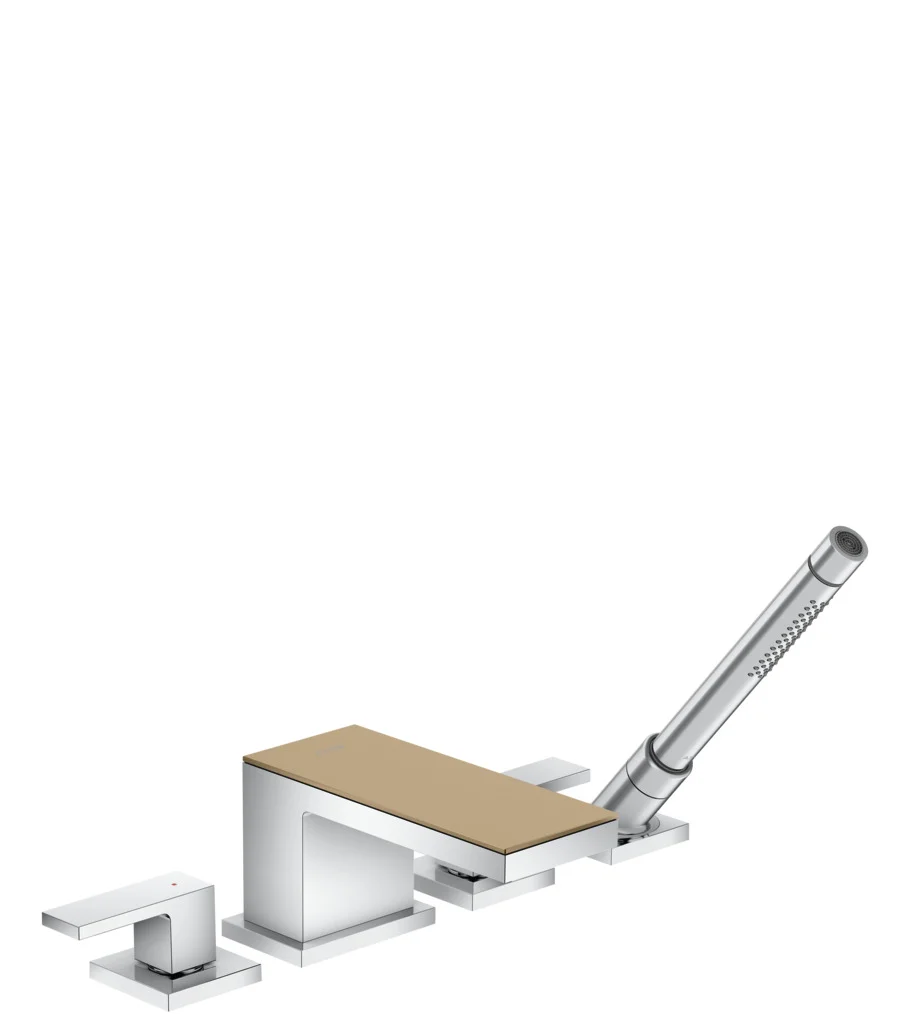 Hansgrohe AXOR MyEdition 4-Loch Wannenrandarmatur Chrom, Ausladung 151 mm, max. Durchfluss 22 l/min, Wannenrandmontage Hansgrohe AXOR MyEdition 4-Loch Wannenrandarmatur Chrom, Ausladung 151 mm, max. Durchfluss 22 l/min, Wannenrandmontage