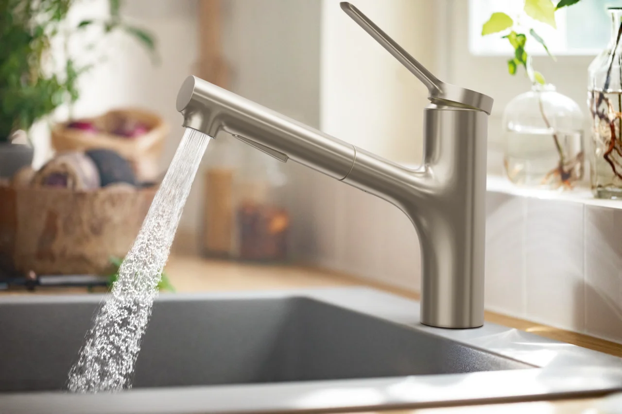 Hansgrohe Einbauspüle S51, Serie S510-F450, Betongrau, 540 x 490 mm, Beckentiefe 190 mm