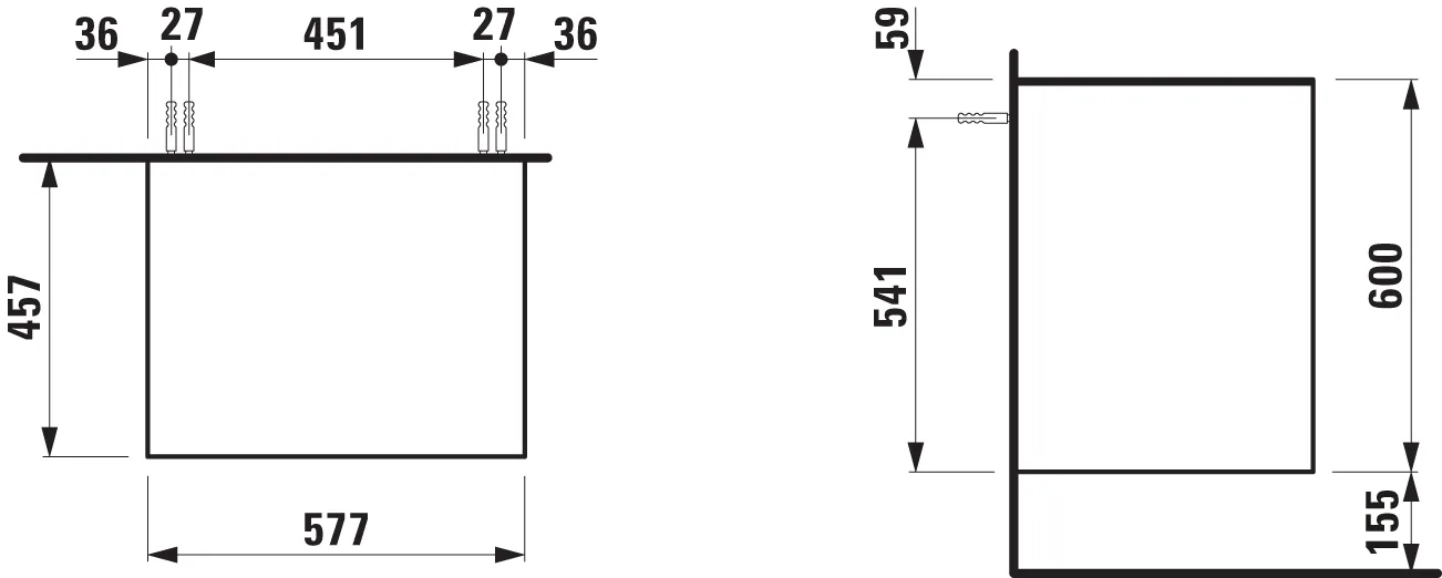 Laufen Sideboard THE NEW CLASSIC 457x577x600, weiß lackiert Laufen Sideboard THE NEW CLASSIC 457x577x600, weiß lackiert