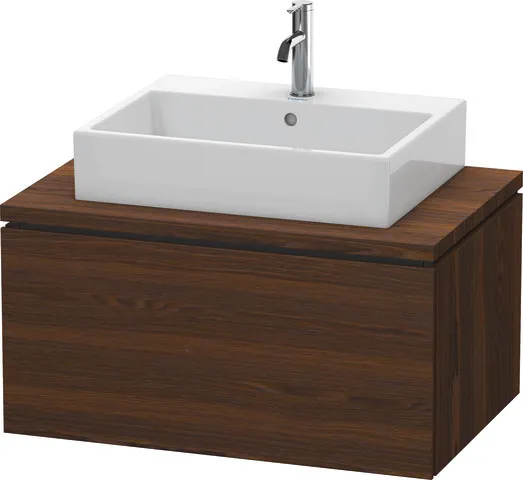 Duravit Waschtischunterschrank wandhängend „L-Cube“ 82 × 40 × 54,7 cm Nussbaum gebürstet