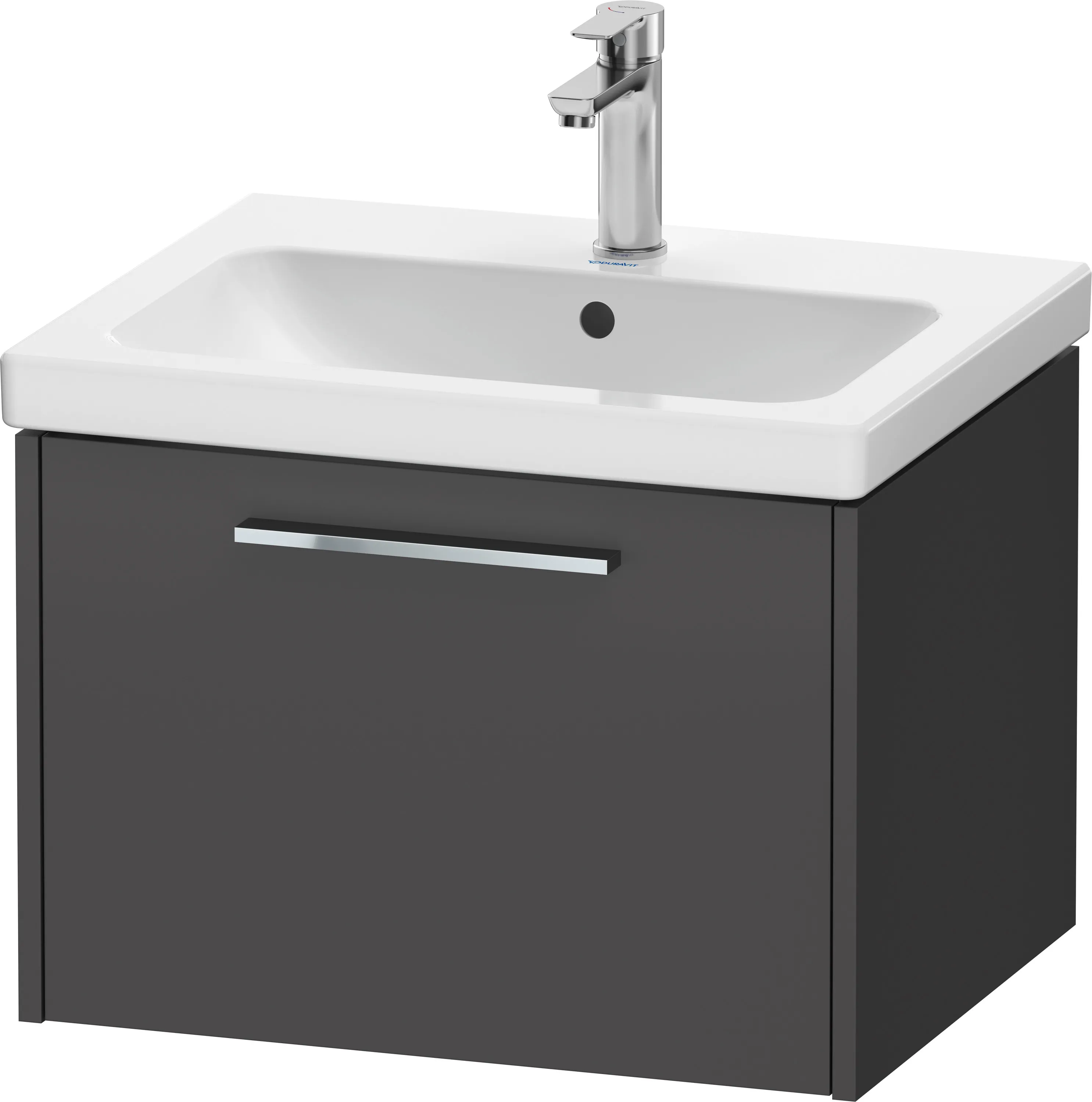 Duravit Waschtischunterschrank Wandhängend „D-Code“ 58,4 × 40 × 46 cm in Graphit Matt Duravit Waschtischunterschrank Wandhängend „D-Code“ 58,4 × 40 × 46 cm in Graphit Matt