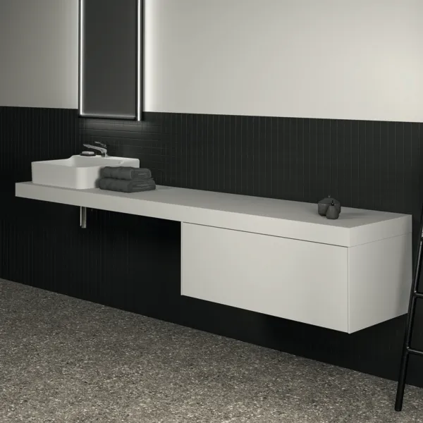 Konsole Conca, 2400x505x80mm, Weiß Konsole Conca, 2400x505x80mm, Weiß