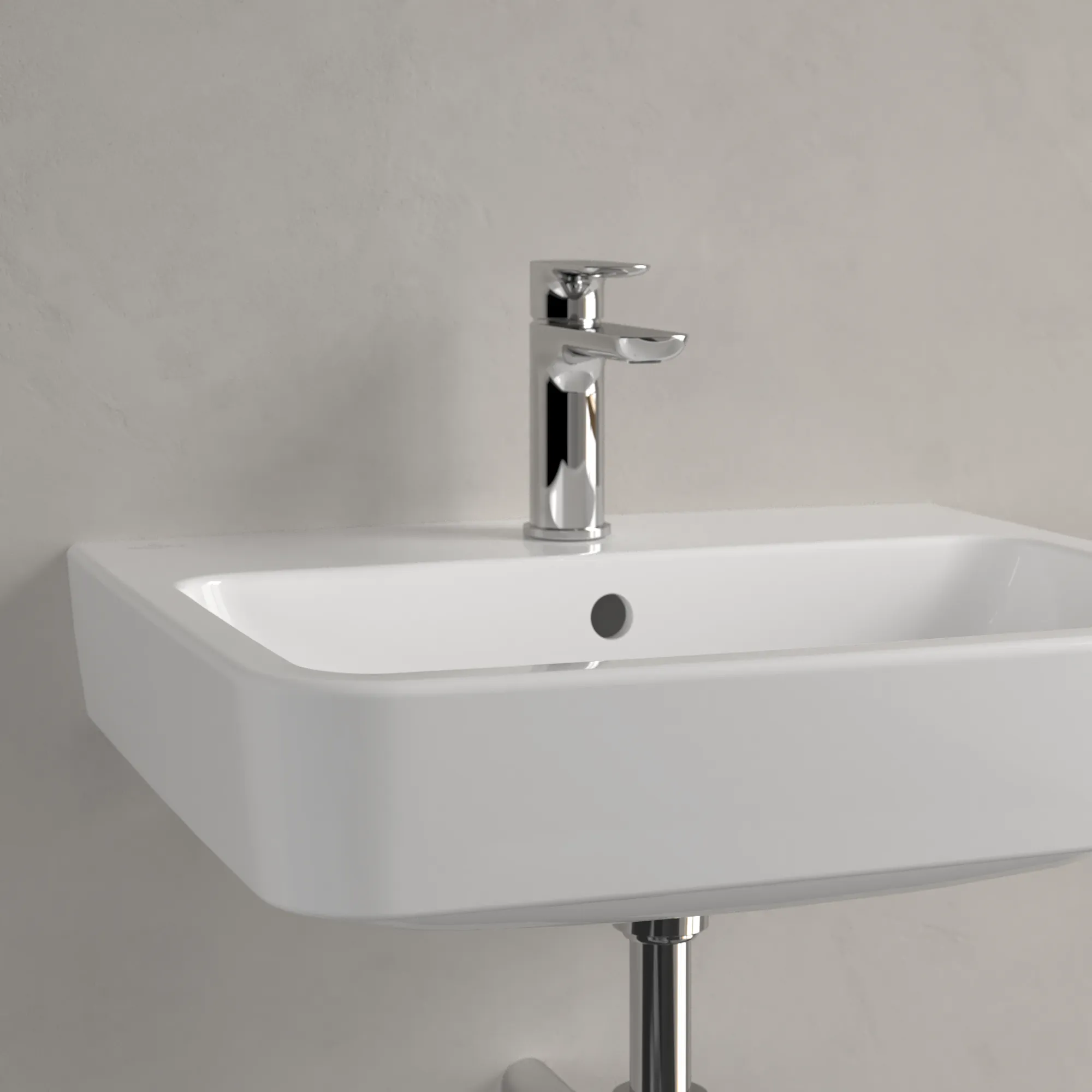 Villeroy & Boch Einbau-/Aufsatz Wandwaschtisch geschliffen „O.novo“ 550 × 460 × 175 mm, für Becken mittig, mit Hahnlochbohrung, Hahnlochposition mittig in Weiß Alpin Villeroy & Boch Einbau-/Aufsatz Wandwaschtisch geschliffen „O.novo“ 550 × 460 × 175 mm, für Becken mittig, mit Hahnlochbohrung, Hahnlochposition mittig in Weiß Alpin