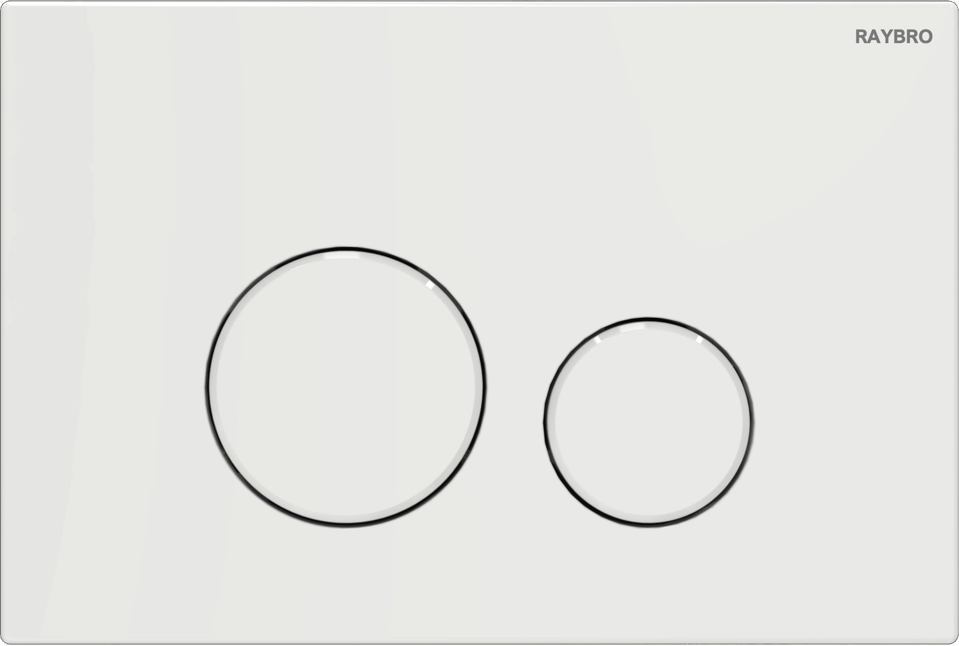 Raybro Betätigungsplatte „Cortado 15“ 245 × 165 × 12,6 mm in Weiß Raybro Betätigungsplatte „Cortado 15“ 245 × 165 × 12,6 mm in Weiß