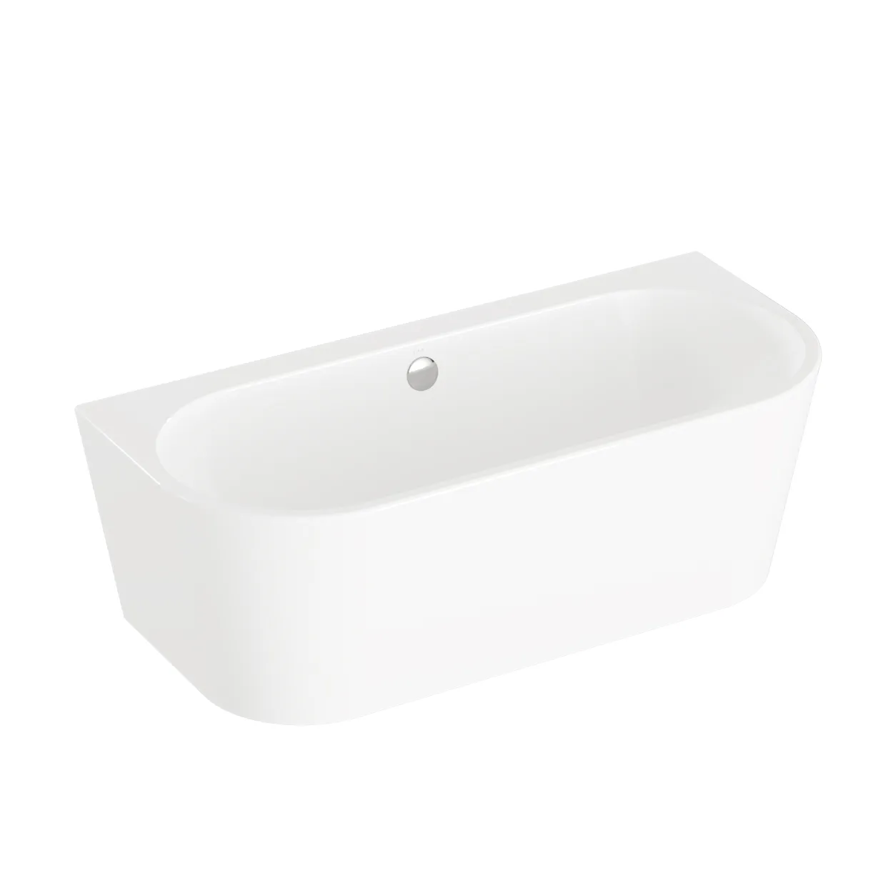VitrA Geo Acryl Badewanne back to wall ovale Form 165 x 75 cm mit Überlauf Weiß Hochglanz VitrA Geo Acryl Badewanne back to wall ovale Form 165 x 75 cm mit Überlauf Weiß Hochglanz