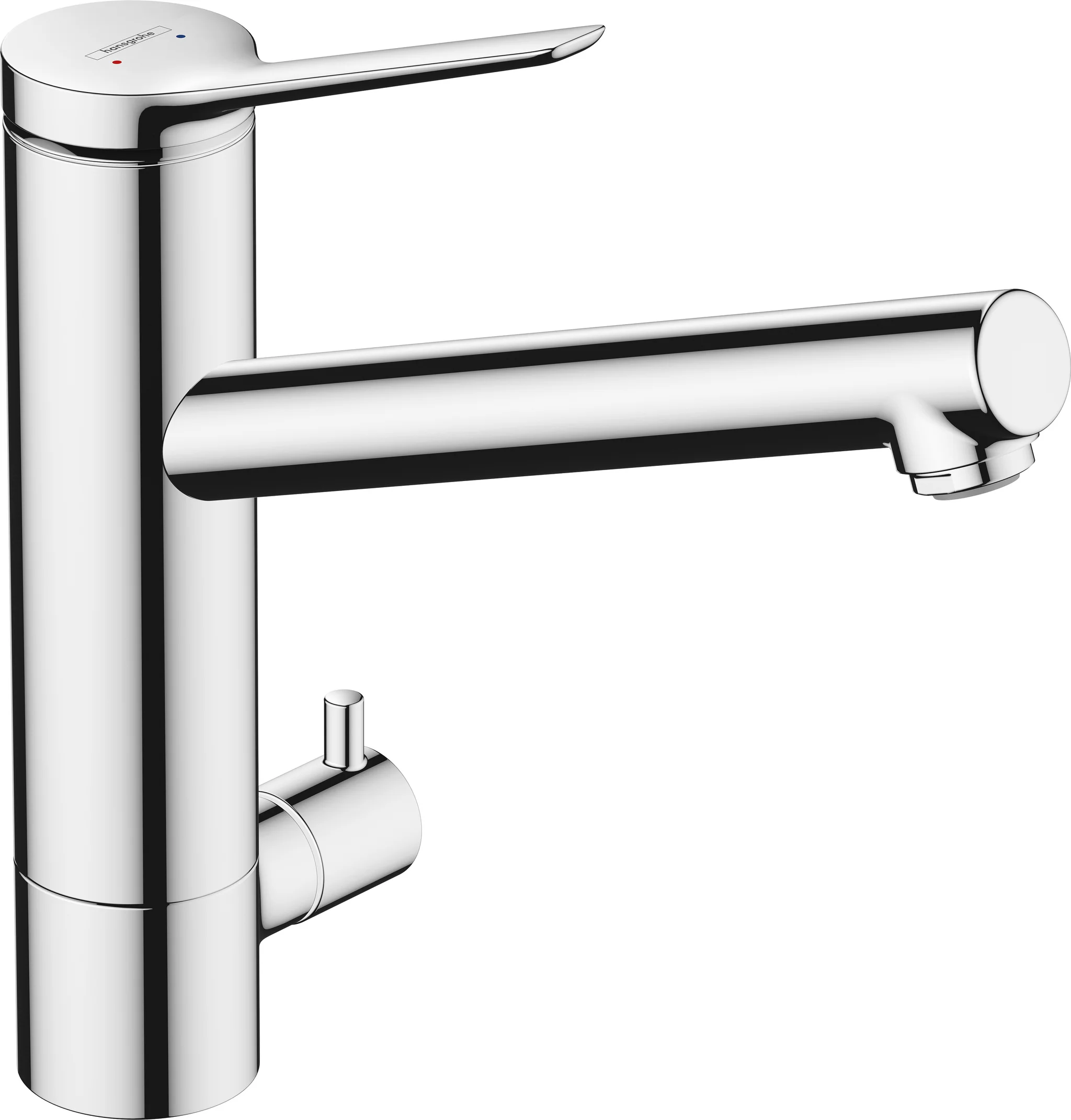 Hansgrohe Zesis M33 Einhebel-Küchenmischer, Chrom, ComfortZone 200, einstellbarer Schwenkbereich 60° oder 110°, Normalstrahl, Geräteabsperrventil, max. Durchfluss 11,4 l/min bei 3 bar, Keramikmischsystem, für Durchlauferhitzer geeignet