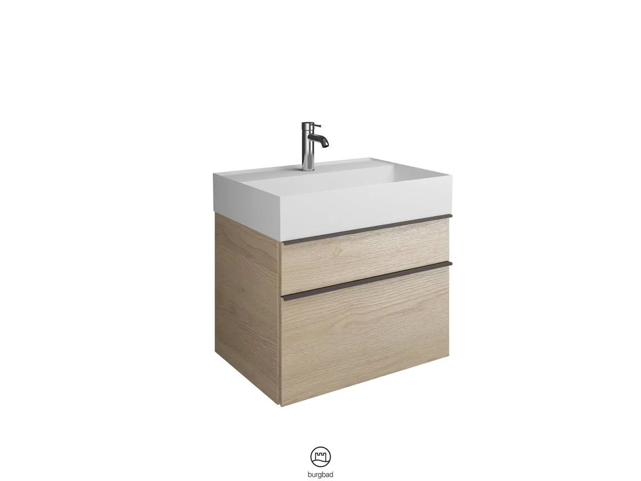 burgbad Badmöbelset „Yumo“ in Eiche Dekor Silber burgbad Badmöbelset „Yumo“ in Eiche Dekor Silber