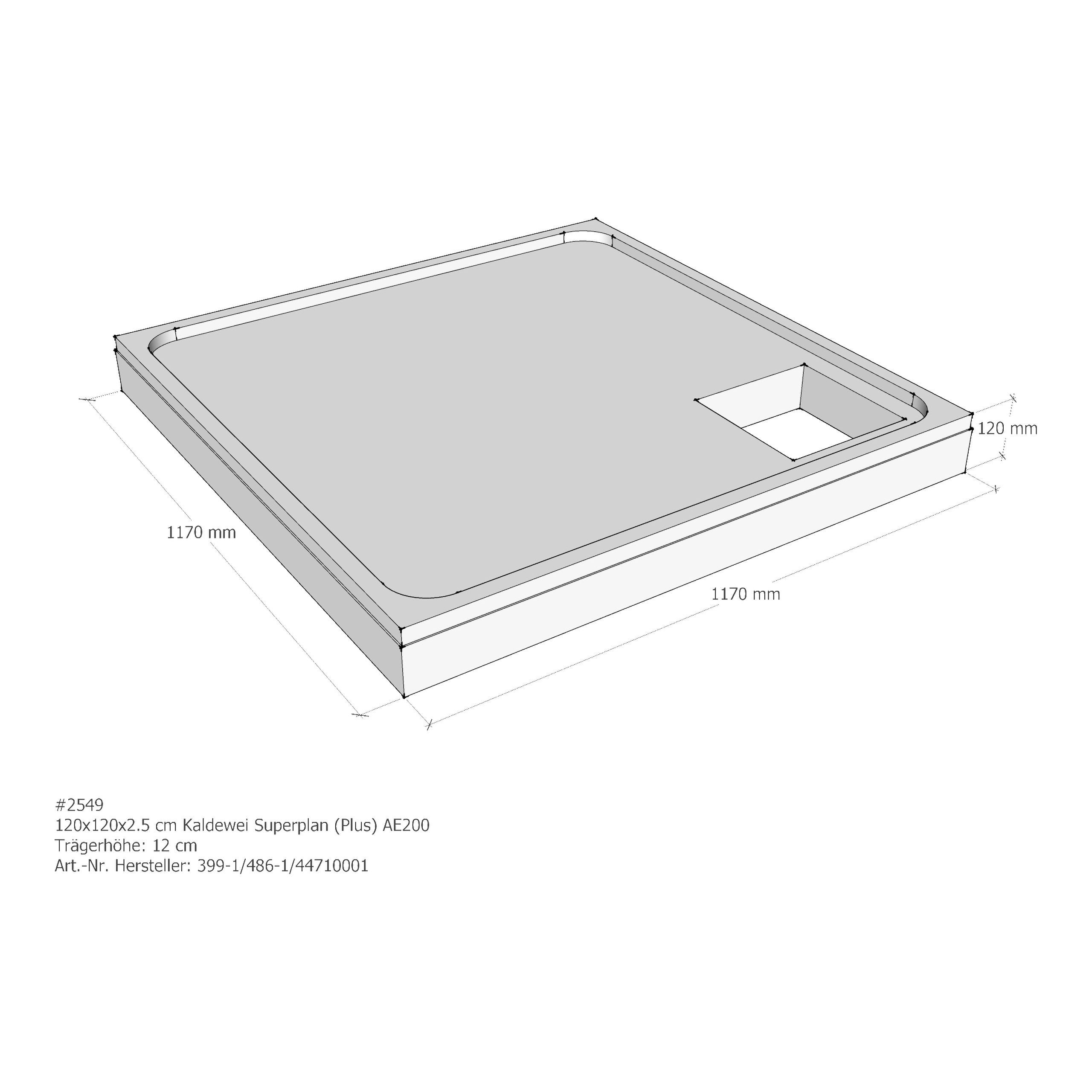 Duschwannenträger für Kaldewei Superplan (Plus) 120 × 120 × 2,5 cm Duschwannenträger für Kaldewei Superplan (Plus) 120 × 120 × 2,5 cm