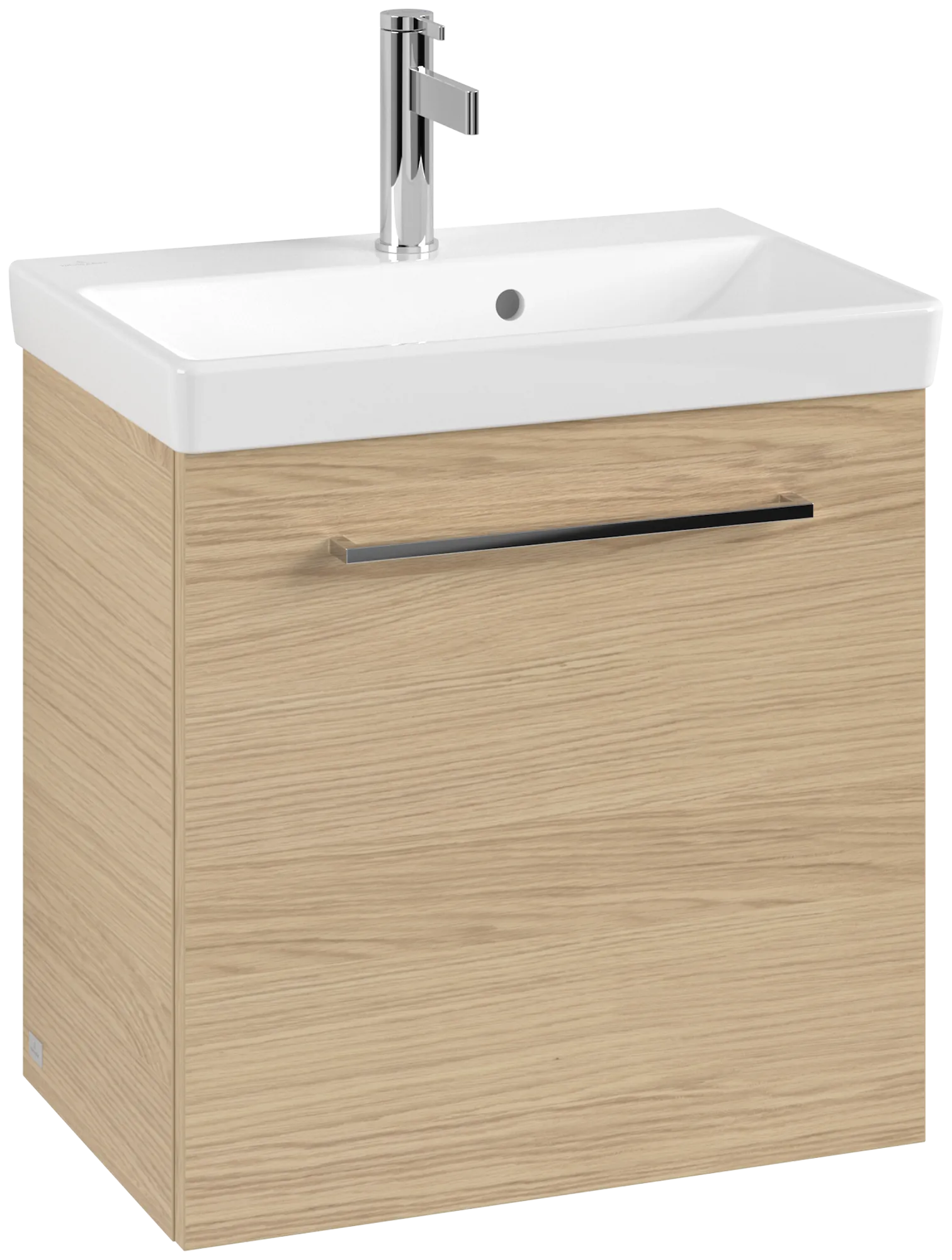 Villeroy & Boch Waschtischunterschrank mit Tür „Avento“ für Schrankwaschtisch 530 × 514 × 352 mm Nordic Oak, Anschlag rechts, Soft Closing, 1 Tür
