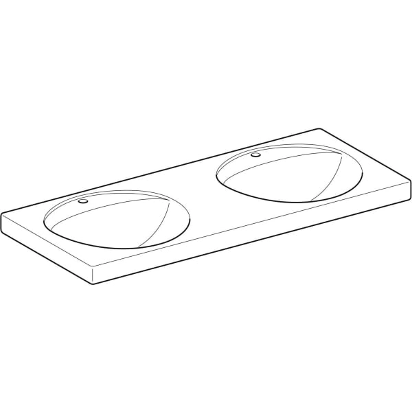 Wandwaschtisch „Preciosa“, rechteckig 130 × 55 cm Wandwaschtisch „Preciosa“, rechteckig 130 × 55 cm