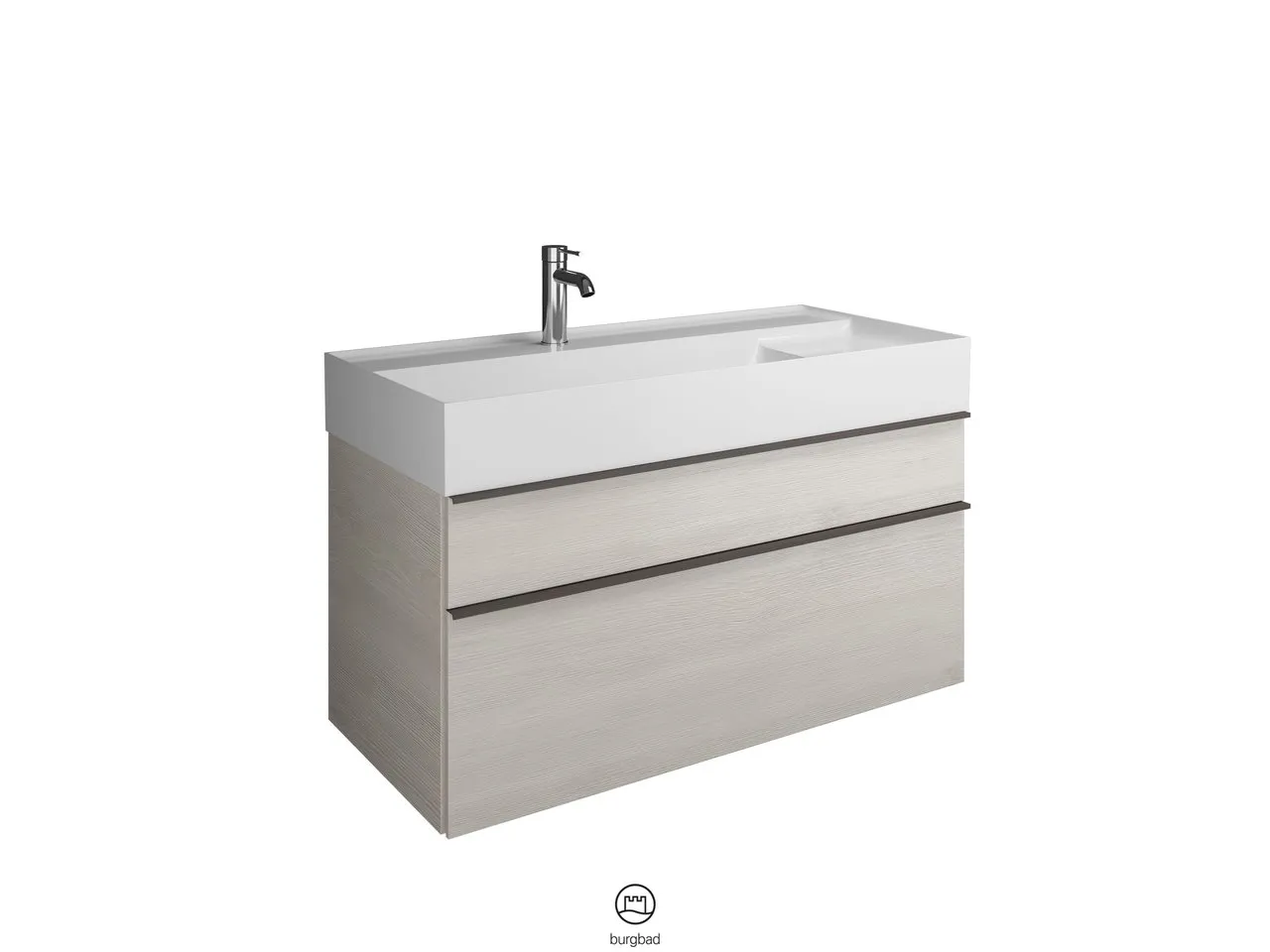 burgbad Yumo PG1 Mi-Waschtisch inkl. WTU, Mineralguss, 470x1015x610mm burgbad Yumo PG1 Mi-Waschtisch inkl. WTU, Mineralguss, 470x1015x610mm