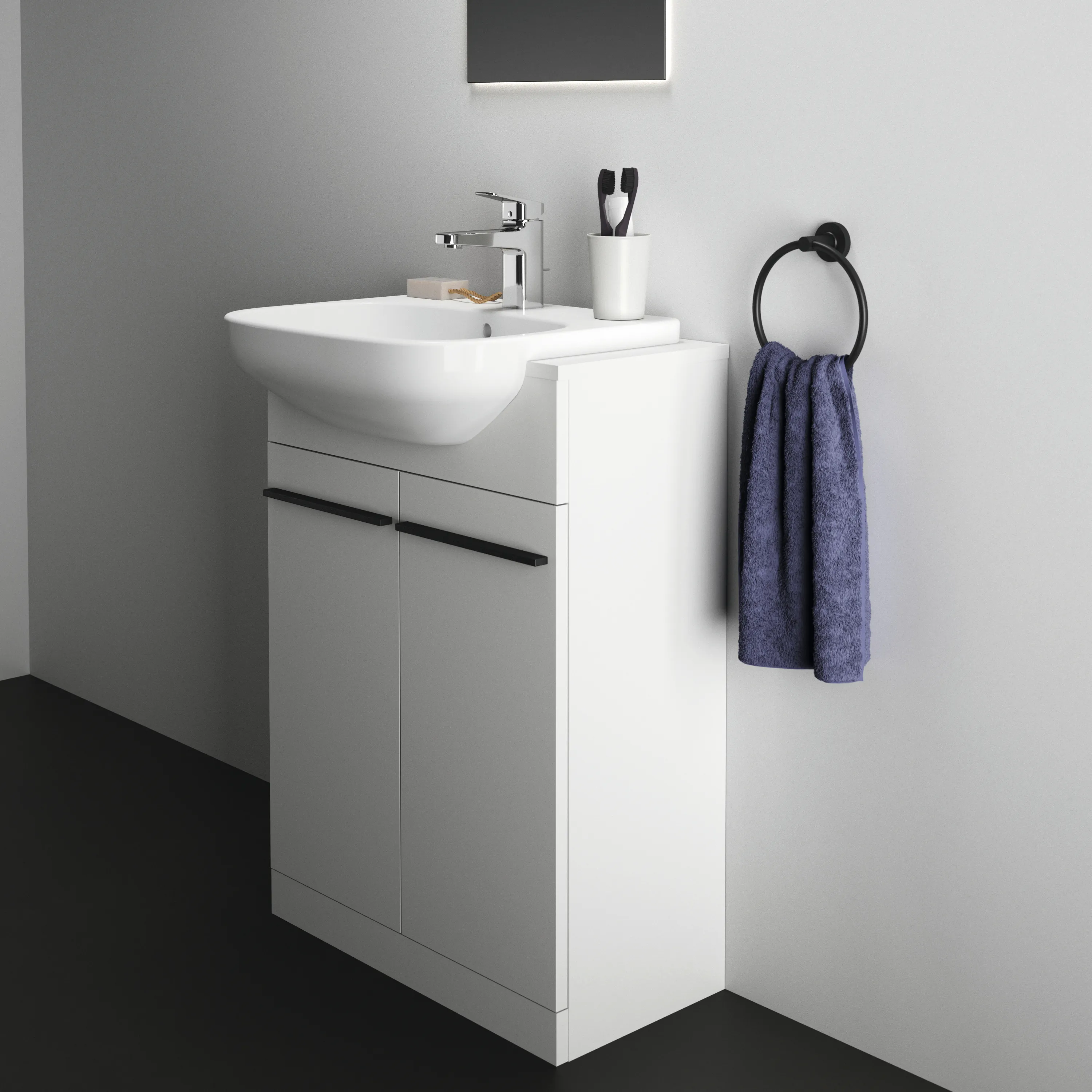 Waschbecken „i.lifeA“ 50 × 44 × 17 cm, Hahnlochposition mittig Waschbecken „i.lifeA“ 50 × 44 × 17 cm, Hahnlochposition mittig