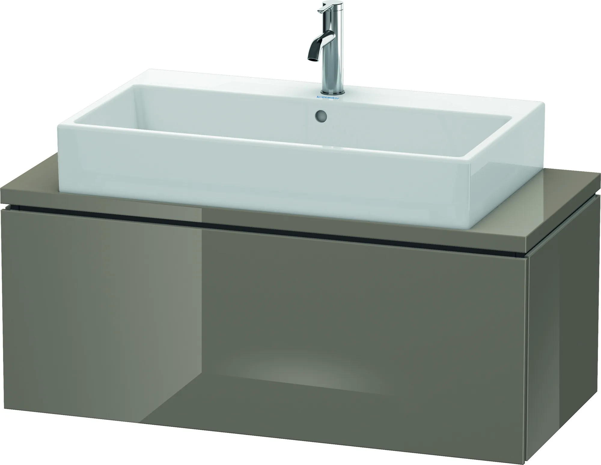 Duravit Waschtischunterschrank wandhängend „L-Cube“ 102 × 40 × 47,7 cm Flannel Grey Hochglanz Duravit Waschtischunterschrank wandhängend „L-Cube“ 102 × 40 × 47,7 cm Flannel Grey Hochglanz