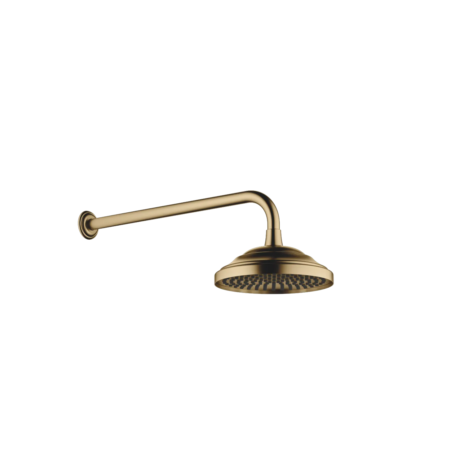 Dornbracht Madison Regenbrause mit Wandanbindung Dark Brass gebürstet 200 mm