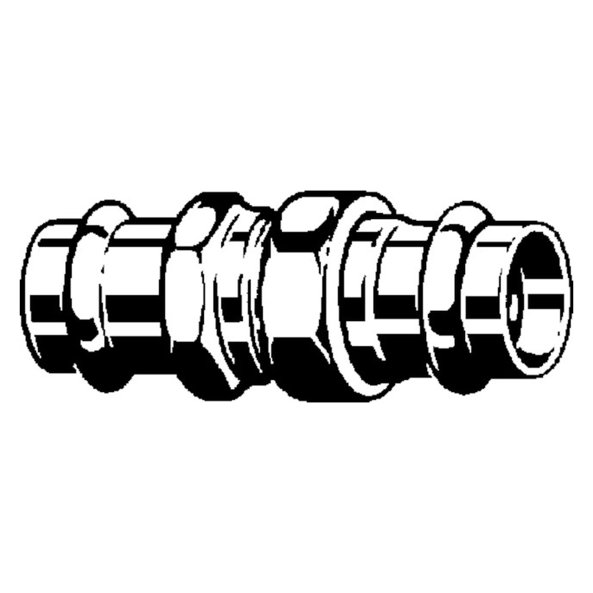 „Sanpress“ Verschraubung mit 2 Muffen 42 mm „Sanpress“ Verschraubung mit 2 Muffen 42 mm