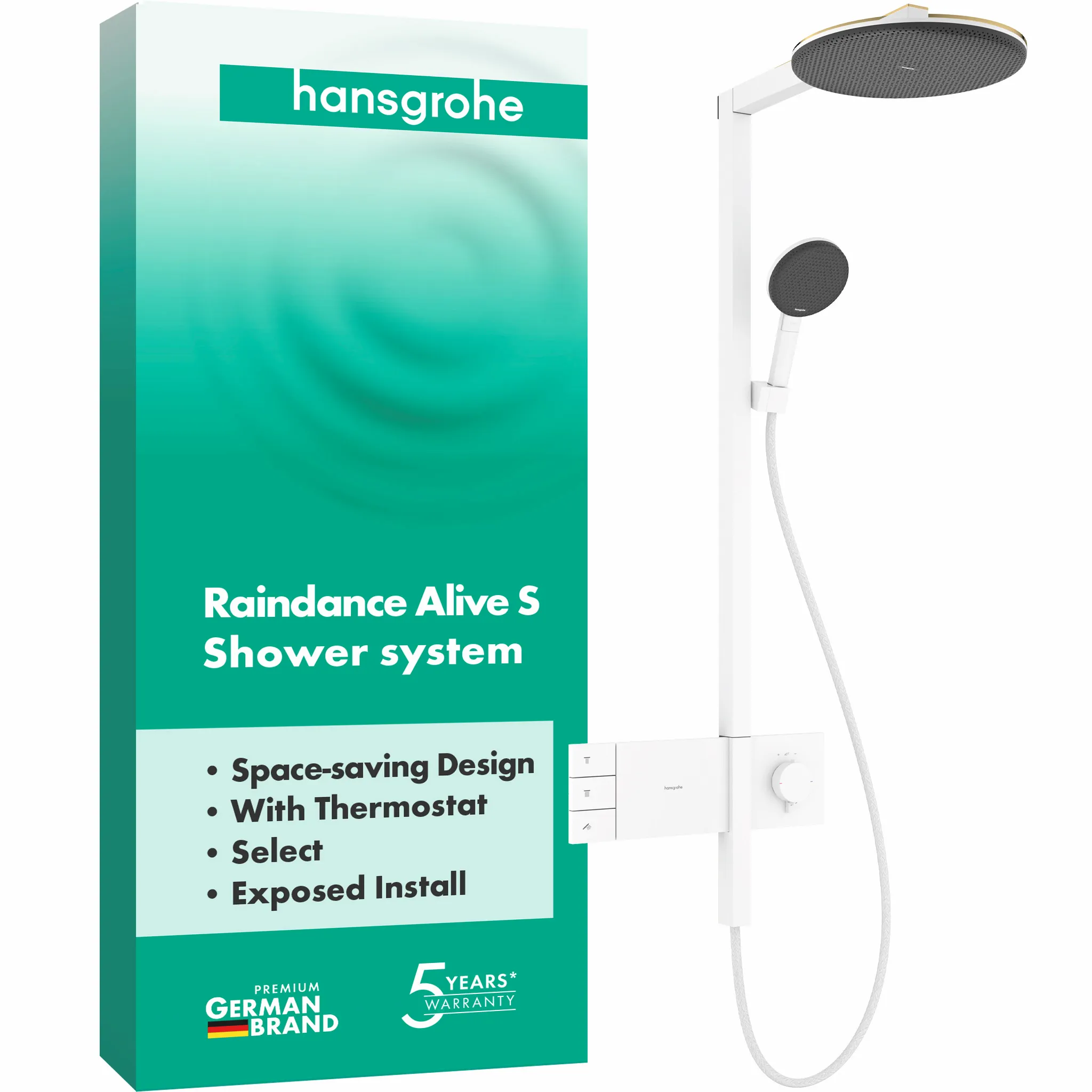 Hansgrohe Raindance Alive S Showerpipe 300 2jet mit Thermostat MW Hansgrohe Raindance Alive S Showerpipe 300 2jet mit Thermostat MW