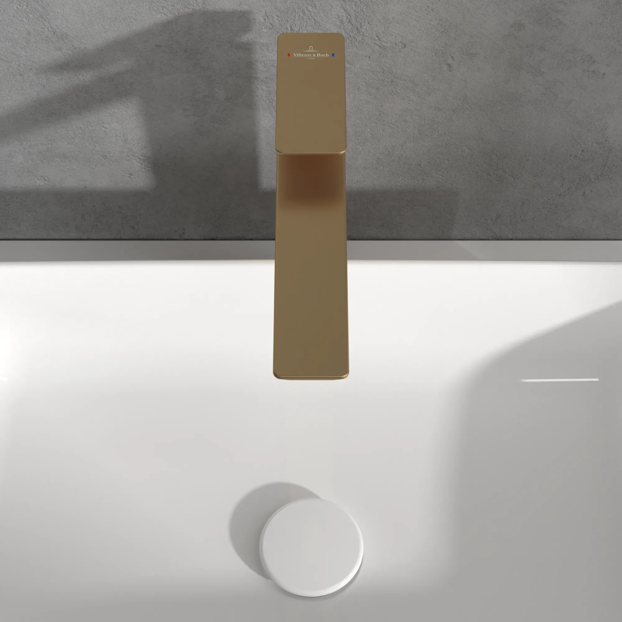 Einhand-Waschtischarmatur „Subway 3.0“ 23,8 cm Ausladung 191 mm in Brushed Gold Einhand-Waschtischarmatur „Subway 3.0“ 23,8 cm Ausladung 191 mm in Brushed Gold