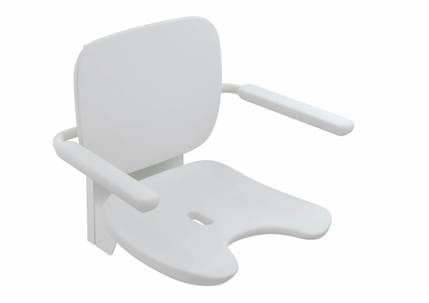 Klappsitz „Serie 802 LifeSystem“ in Signalweiß glänzend / Signalweiß matt