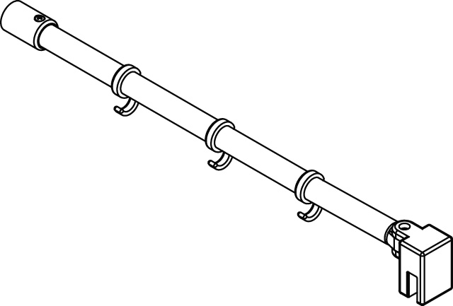 Kermi Duschdesign Stabilisierung „WALK-IN XB“ 1220 mm in Silber Mattglanz