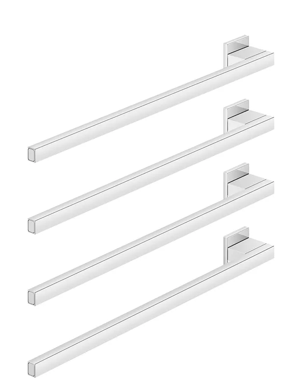 Dornbracht Handtuchwärmer, 4-fach, Ausladung links, ohne Bedienelement - Chrom