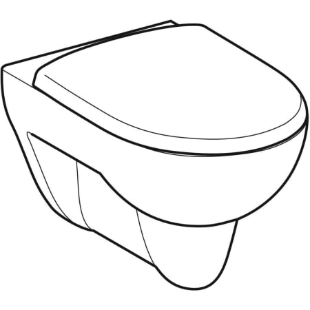Wand-Tiefspül-WC Set mit WC-Sitz „Renova“ 36,5 × 40 × 54 cm, mit Spülrand