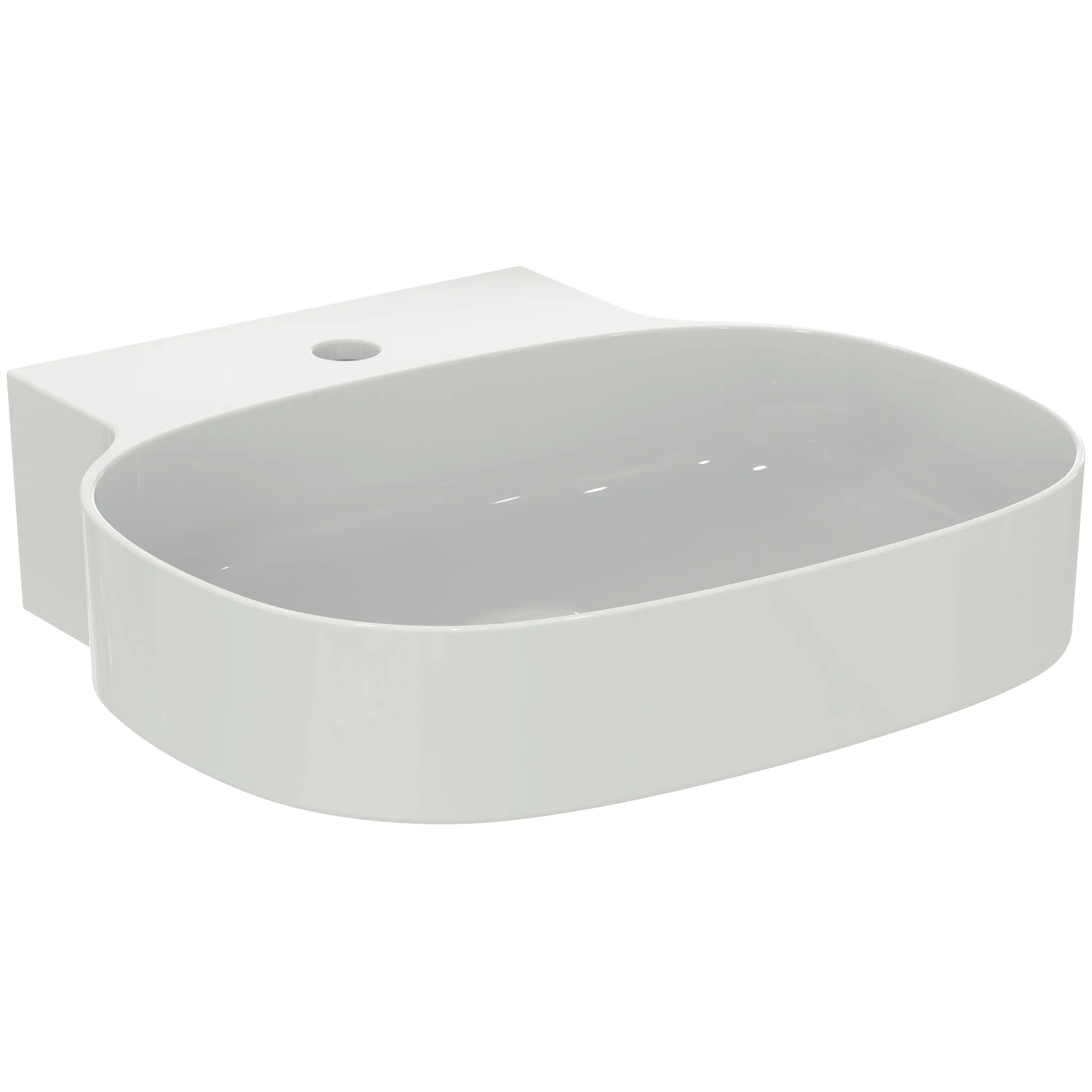 Waschbecken „Linda-X“ 50 × 48 × 13,5 cm, Hahnlochposition mittig in Weiß Waschbecken „Linda-X“ 50 × 48 × 13,5 cm, Hahnlochposition mittig in Weiß
