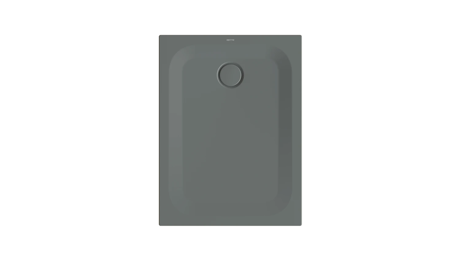 Bette rechteck Duschwanne „BetteUltra“ 1000 × 750 mm ohne Oberflächenbeschichtung, ohne Oberflächenveredelung, mit Wannenträger, in Smoke