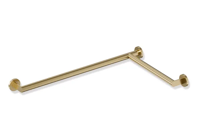 Dusch-, Wannenhandlauf des Systems 900, Edelstahl, PVD, waagerechte Längen 765 mm und 475 mm, D: 32 mm, Ausführung rechts, in Farbe CK (messing glänzend) Dusch-, Wannenhandlauf des Systems 900, Edelstahl, PVD, waagerechte Längen 765 mm und 475 mm, D: 32 mm, Ausführung rechts, in Farbe CK (messing glänzend)