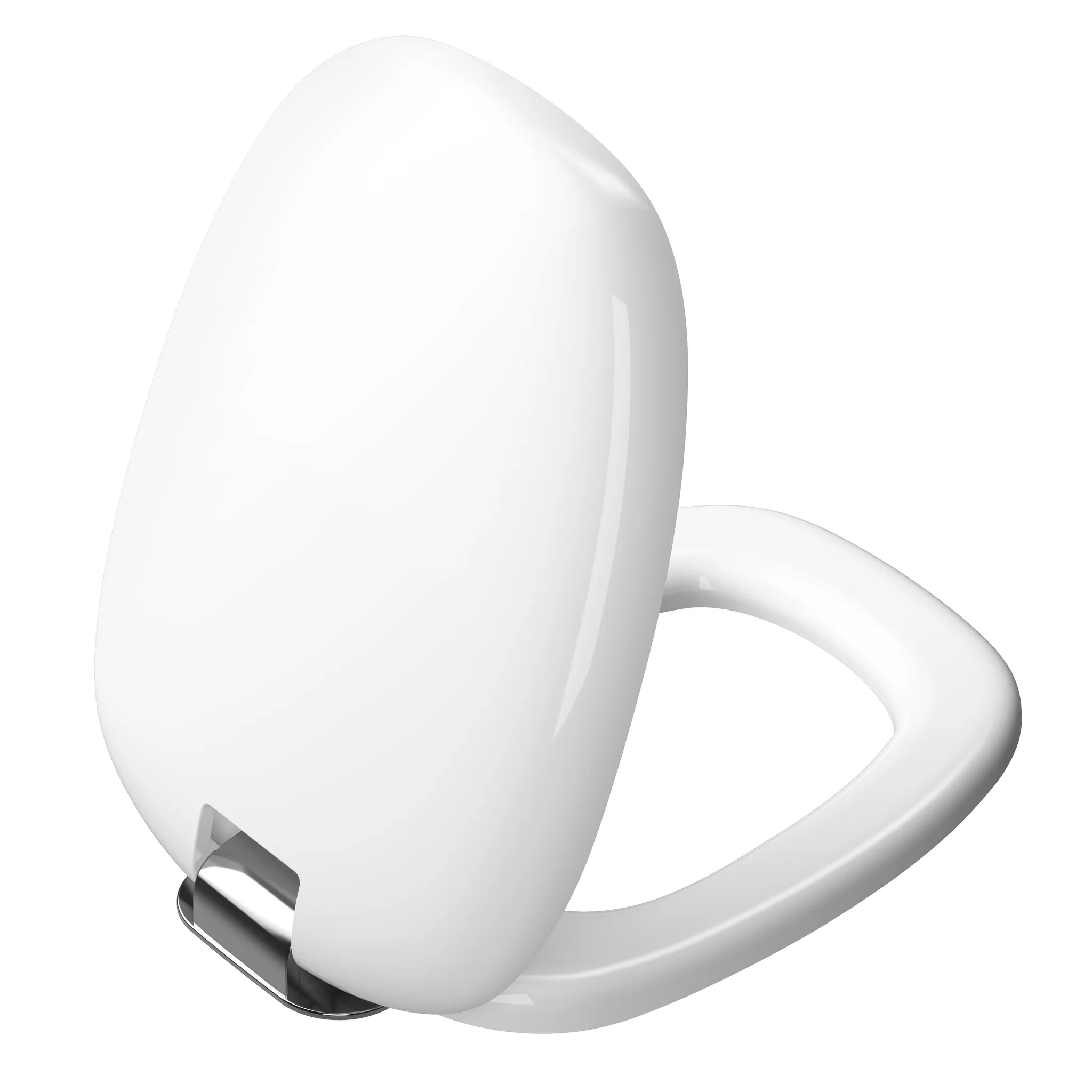 VitrA Plural WC-Sitz mit Absenkautomatik Duroplast Weißen Hochglanz/Chrom Scharnier passend zu WCs 7830B403