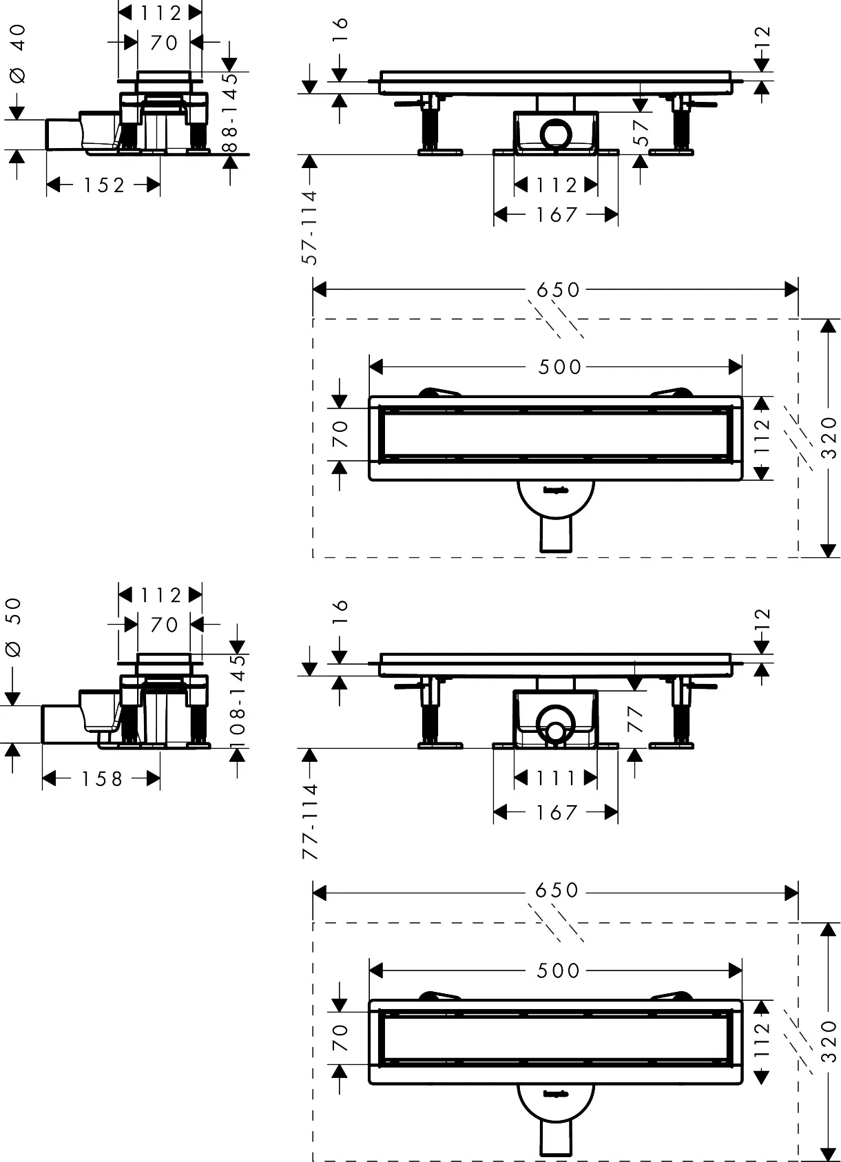 Hansgrohe Duschrinne „RainDrain Go“ in Edelstahl Hansgrohe Duschrinne „RainDrain Go“ in Edelstahl