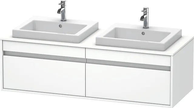 Duravit Waschtischunterschrank wandhängend „Ketho“ 140 × 42,6 × 55 cm Weiß Matt Duravit Waschtischunterschrank wandhängend „Ketho“ 140 × 42,6 × 55 cm Weiß Matt