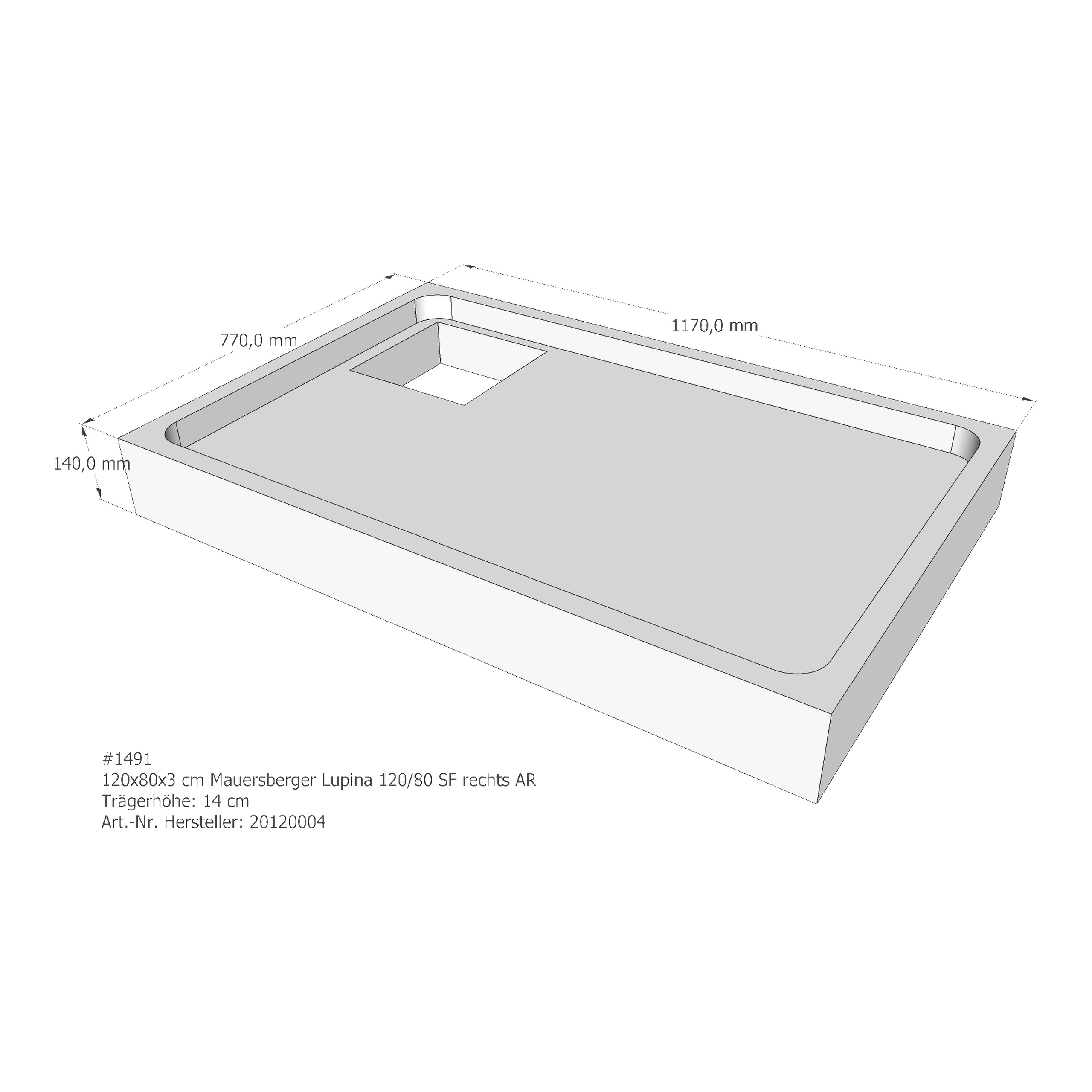 Duschwannenträger für Mauersberger Lupina 120/80 SF rechts rechts 120 × 80 × 3 cm Duschwannenträger für Mauersberger Lupina 120/80 SF rechts rechts 120 × 80 × 3 cm